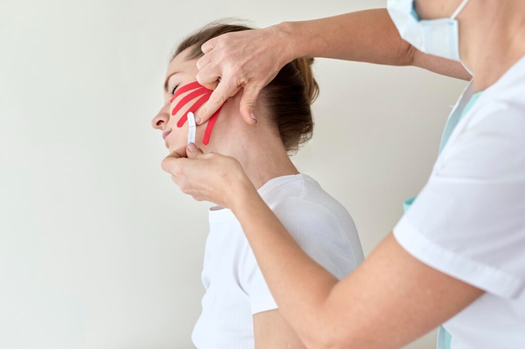 Dysfunkcje TMJ mogą objawiać się na wiele sposobów, w tym przez ból w okolicy ucha, trudności z otwieraniem ust oraz charakterystyczne klikanie lub trzaskanie podczas ruchu żuchwy